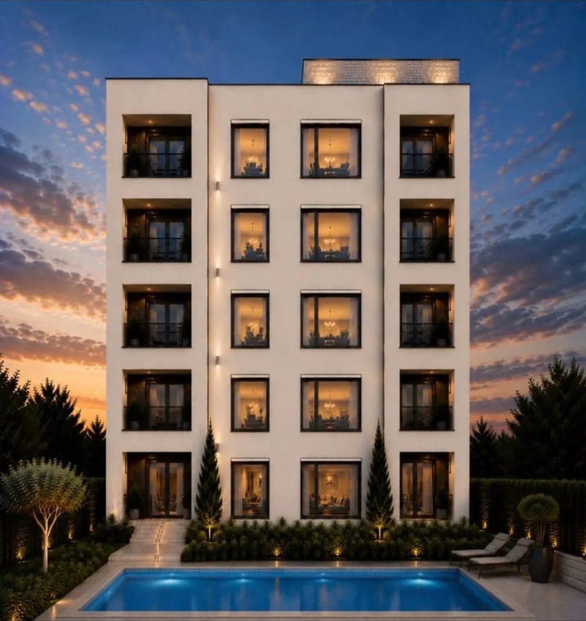 Studio Apartment 31 m² with Sea View and Parking, New Build, Bar