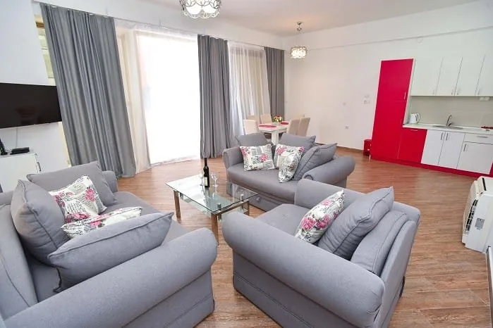 Large Two-Bedroom Apartment with Terrace and Garage, Central Budva