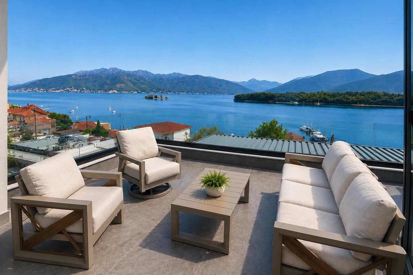 Modern One Bedroom Apartment 54 m² with Panoramic Sea View, Luštica, Apartment A
