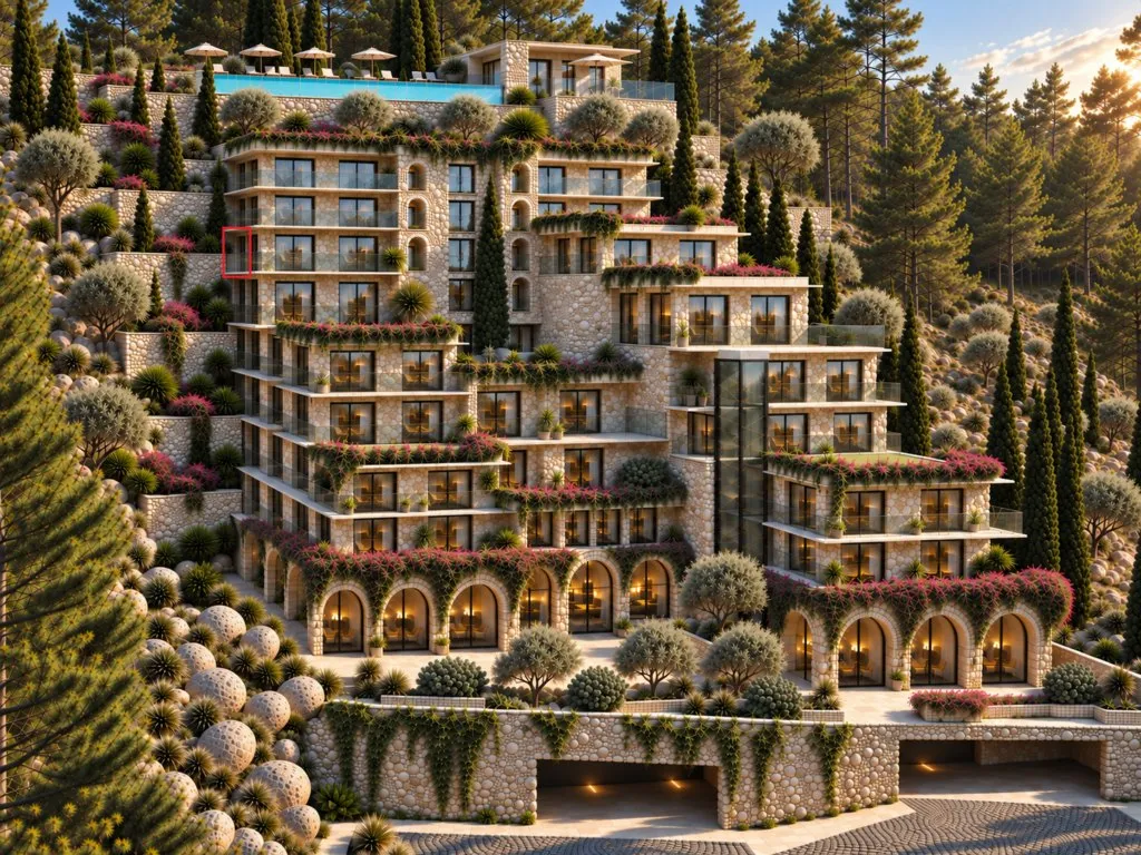 1-Bedroom Apartment 39.42 m², 6th Floor, Panoramic Sea View, Montenegrina Residence, Budva (PR-T1/1)