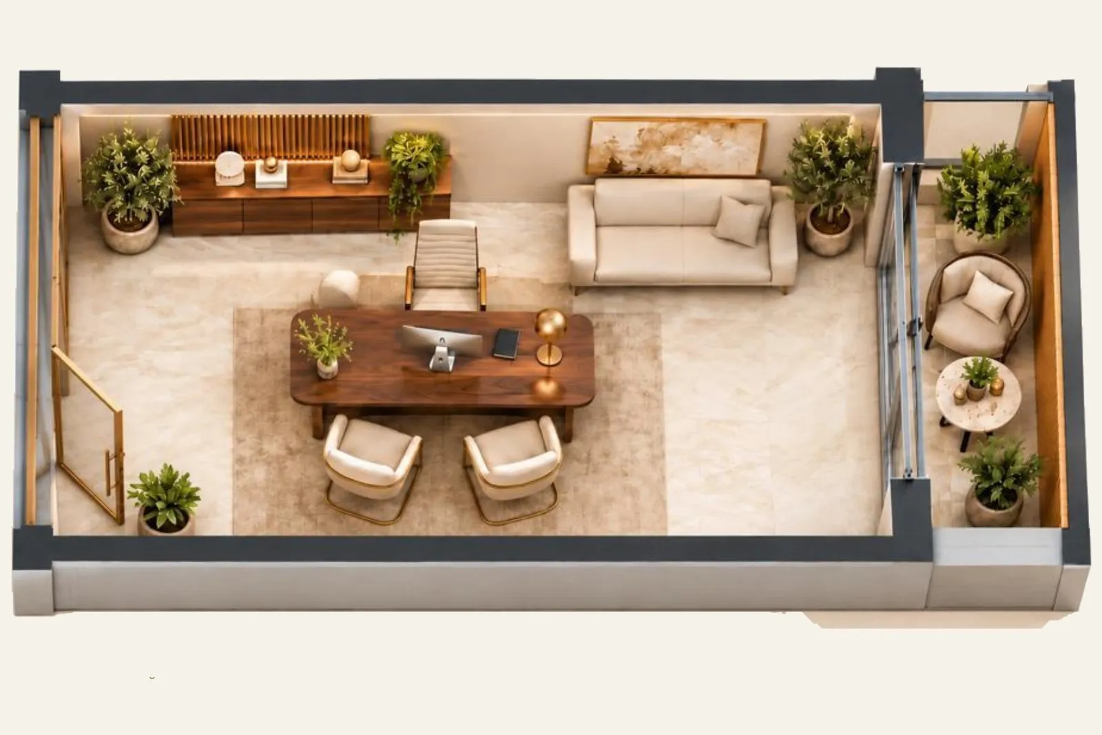 Commercial Space 21.88 m², Ground Floor, Montenegrina Residence, Budva (SU1-OS-03)