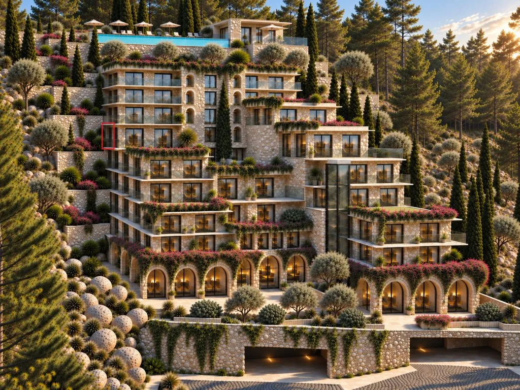 1-Bedroom Apartment 39.42 m², 5th Floor, Panoramic Sea View, Montenegrina Residence, Budva (SU6-T1/1)