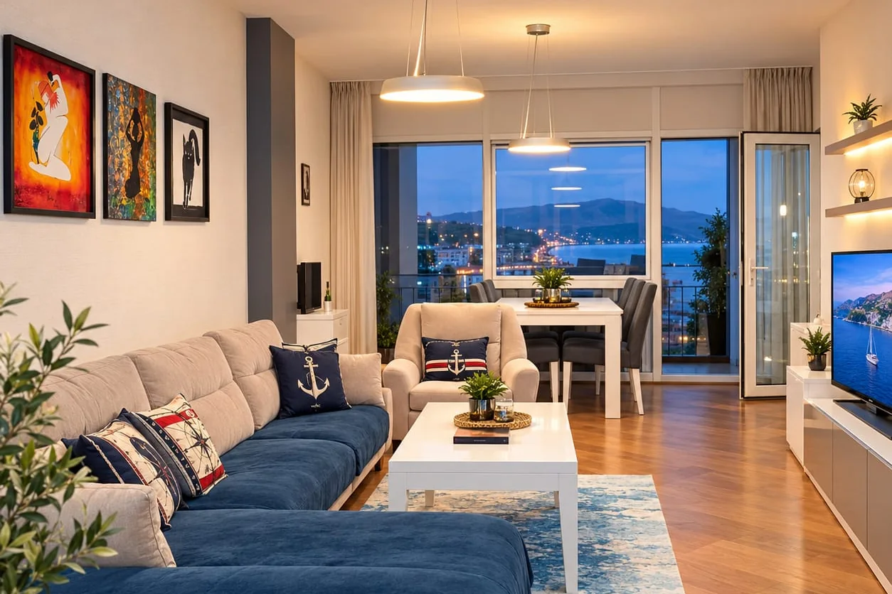 One Bedroom Apartment 63 m² in Tre Canne, Budva